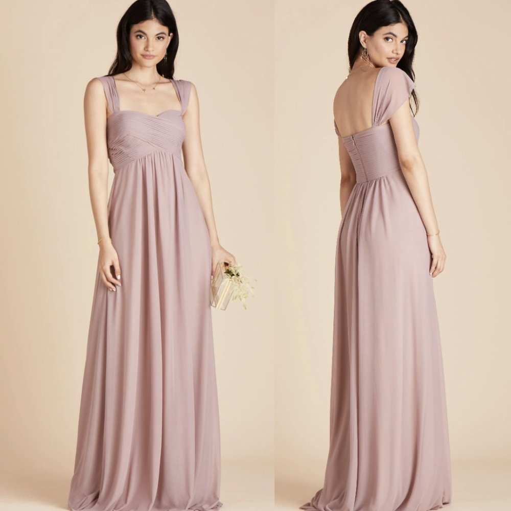 Birdy Grey | Maria Convertible Mesh Maxi Dress in Mauve Sz. XS